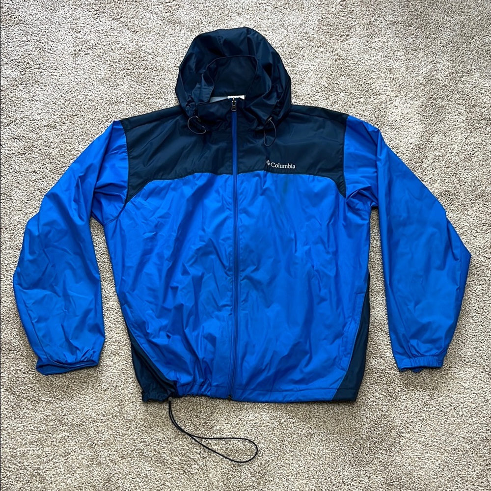 Blue Columbia Men's Windbreakers Jacket